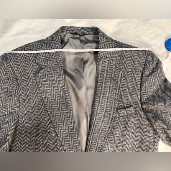 44L Adams Row USA Mens Vintage 2 Button Pure Wool Tweed Blazer Sport Coat Jacket - Picture 11 of 14